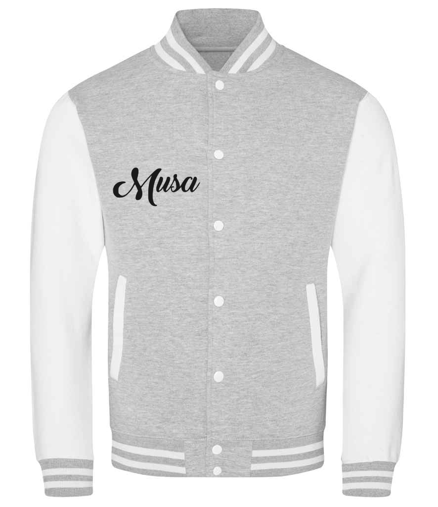 Grey & White Varsity Jacket
