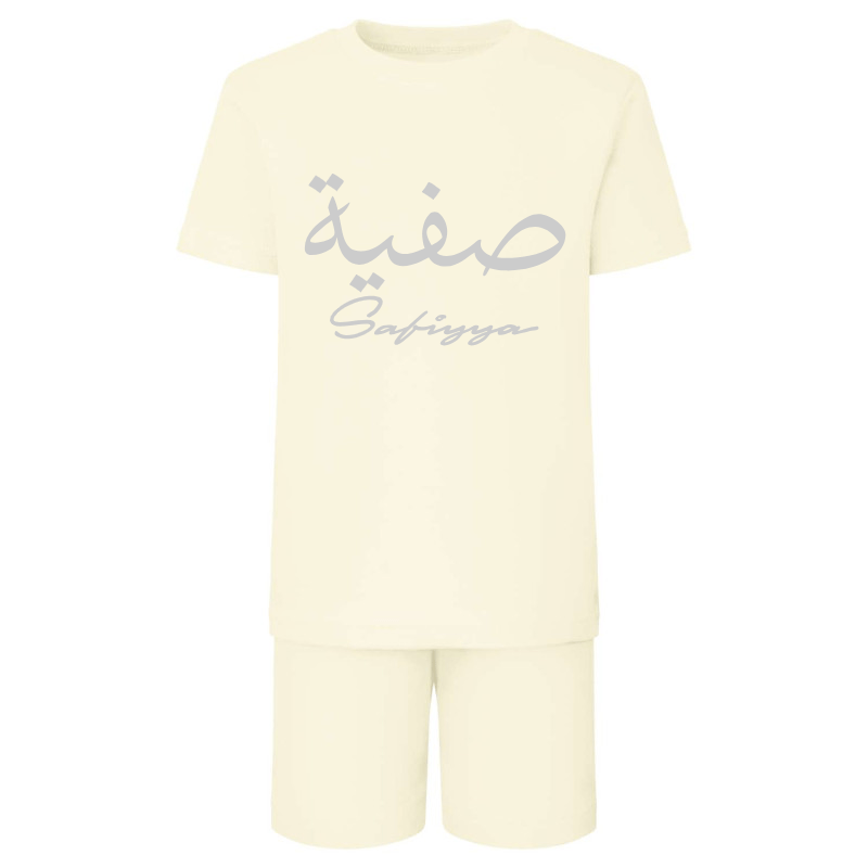 Shirts & Tops Mini Light Beige T-Shirt & Shorts Set