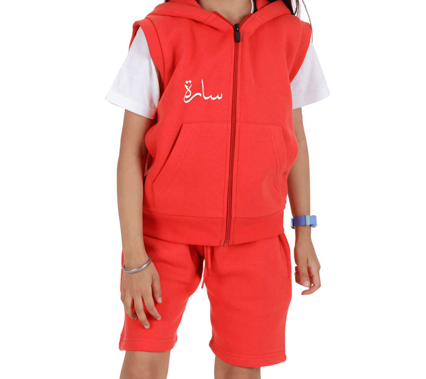 Shirts & Tops Mini Red Gilet & Shorts Set