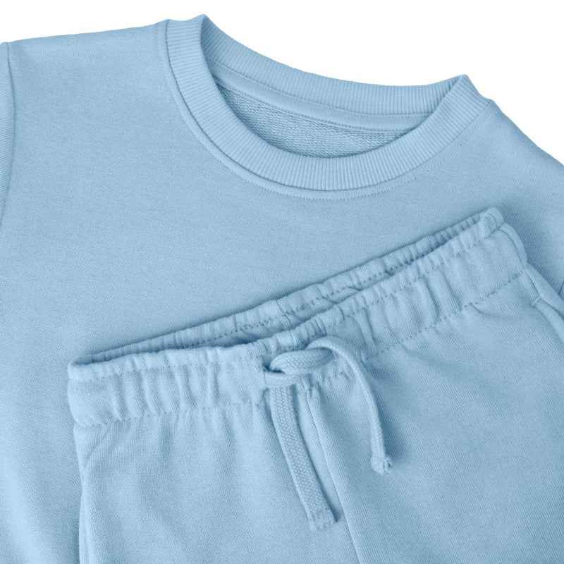 Shirts & Tops Mini Sky Blue Sweatshirt & Shorts Set