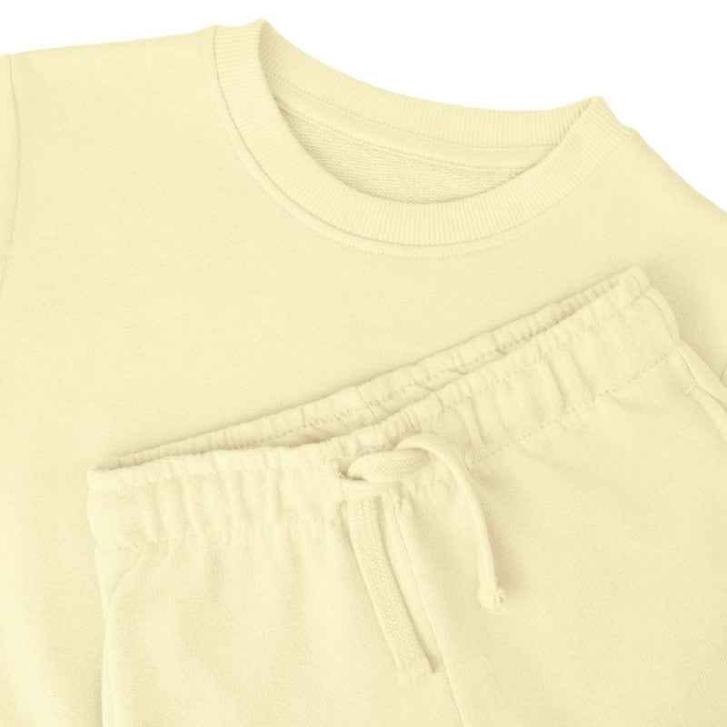 Shirts & Tops Mini Yellow Sweatshirt & Shorts Set