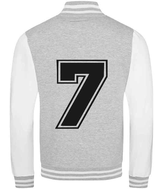 Tracksuit Grey & White Varsity Jacket