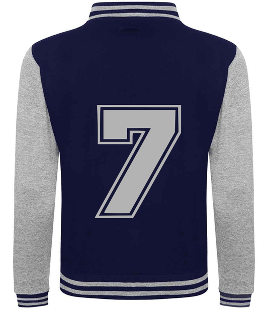 Tracksuit Navy Blue & Grey Varsity Jacket
