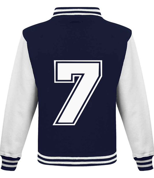 Tracksuit Navy Blue & White Varsity Jacket