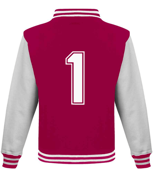 Tracksuit Pink & White Varsity Jacket