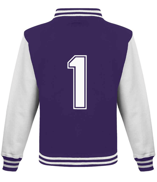 Tracksuit Purple & White Varsity Jacket