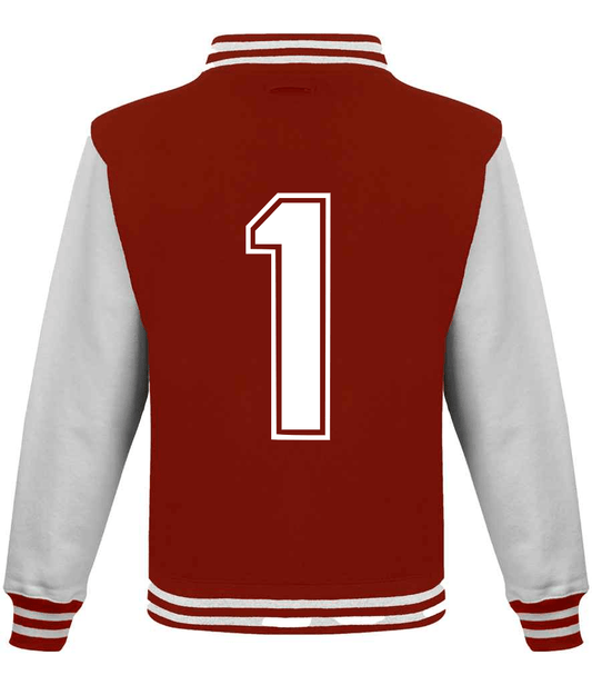 Tracksuit Red & White Varsity Jacket