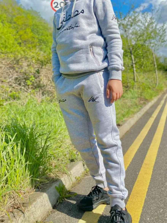 Kids Tracksuit Mini Grey Joggers