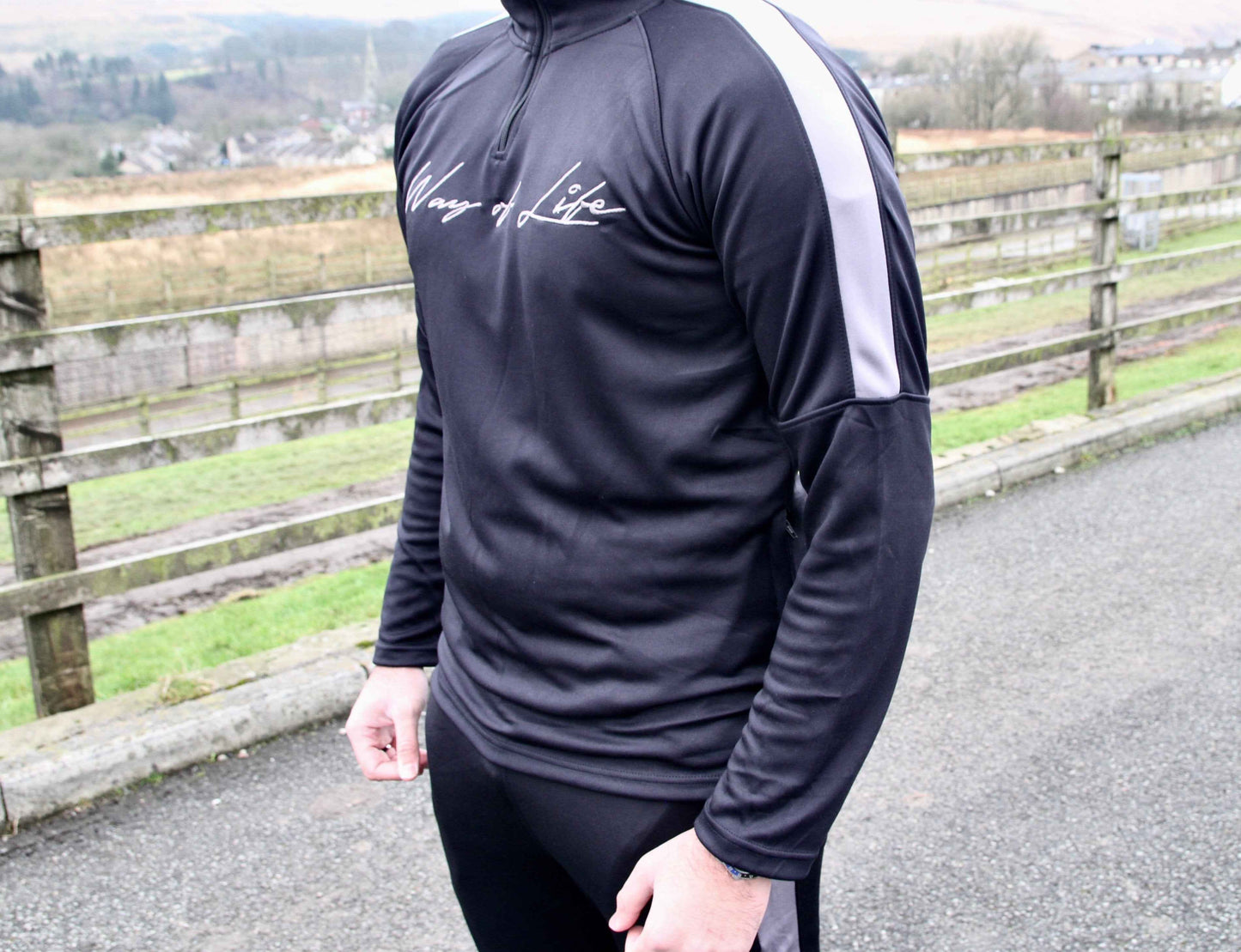 Tracksuit Onyx Black 1/4 Zip Sweatshirt