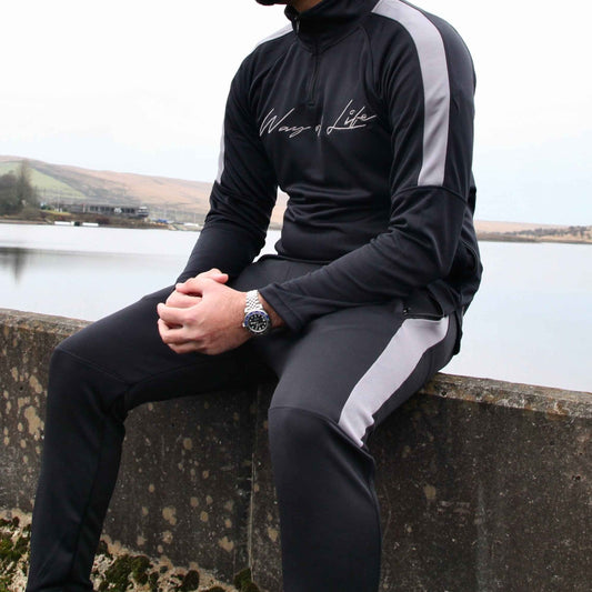 Tracksuit Onyx Black 1/4 Zip Sweatshirt