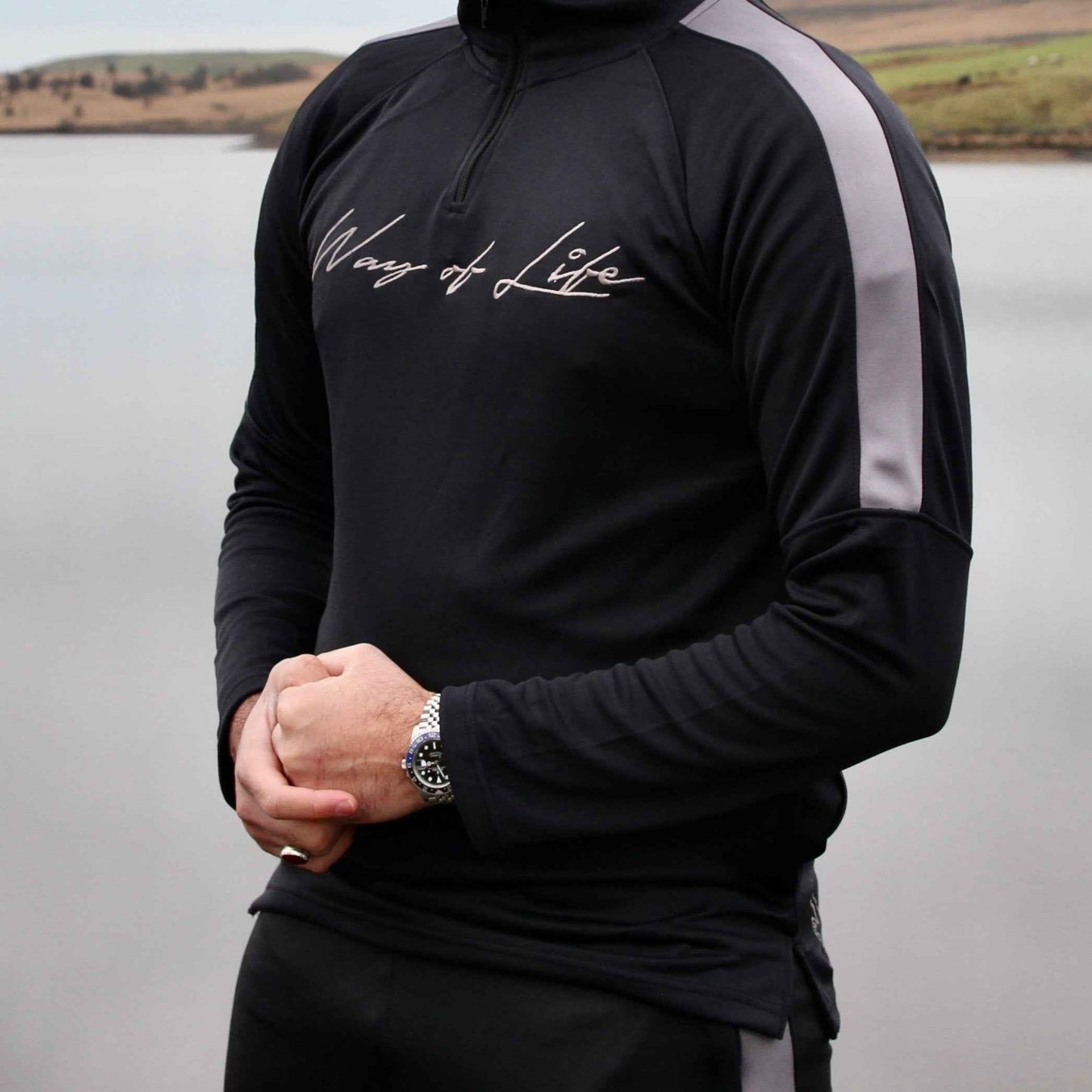 Tracksuit Onyx Black 1/4 Zip Sweatshirt