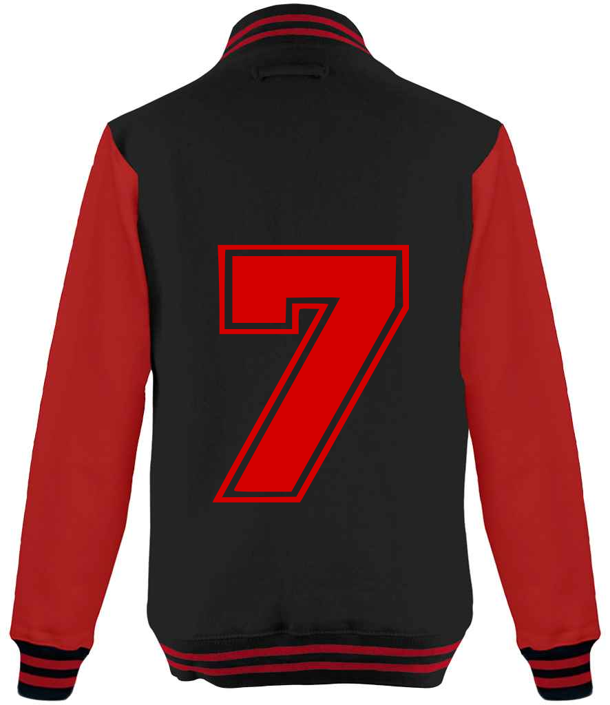 Dusky Black & Red Varsity Jacket