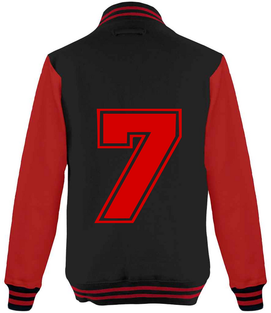 Dusky Black & Red Varsity Jacket