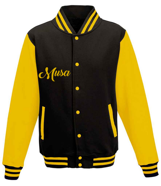 Dusky Black & Yellow Varsity Jacket
