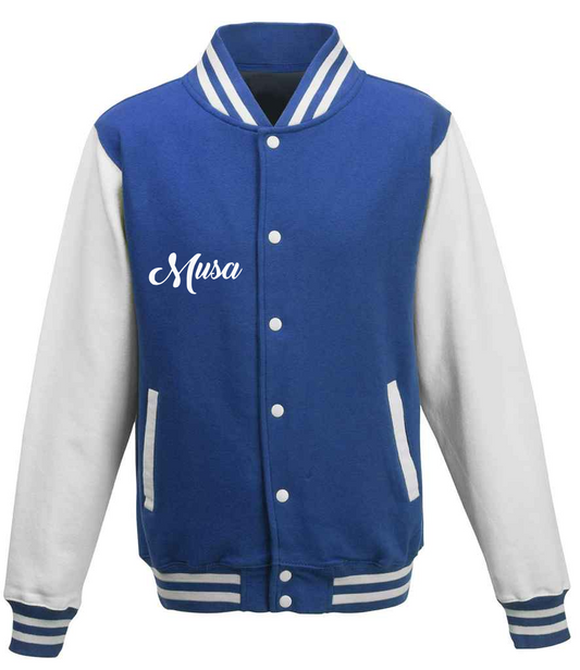 Royal Blue & White Varsity Jacket