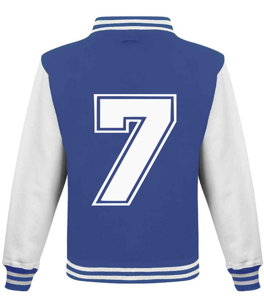 Royal Blue & White Varsity Jacket