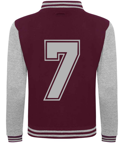 Burgundy & Grey Varsity Jacket