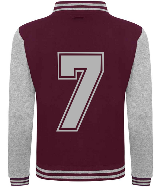 Burgundy & Grey Varsity Jacket