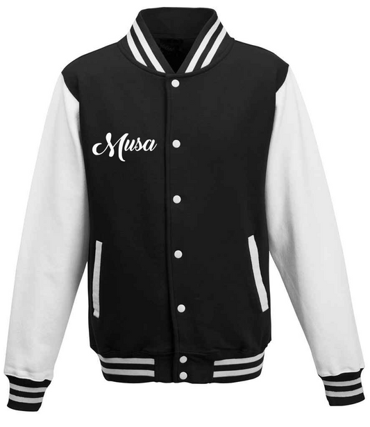 Dusky Black & White Varsity Jacket