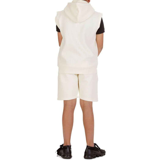 Mini Cream Gilet & Shorts Set