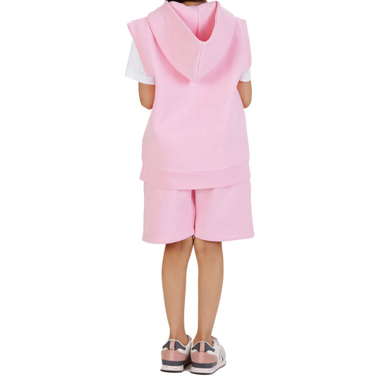 Mini Pink Gilet & Shorts Set