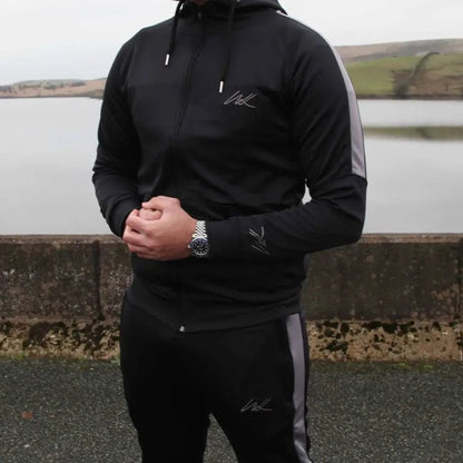 Onyx Black Stripe Hoodie