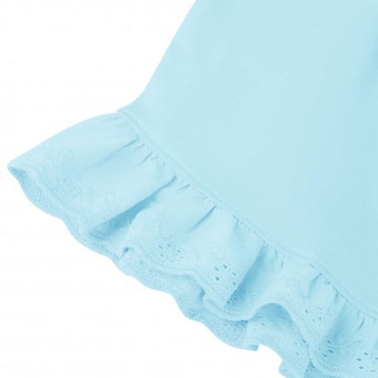Girls Sky Blue Anglaise Set