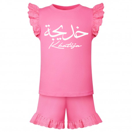 Girls Hot Pink Anglaise Set