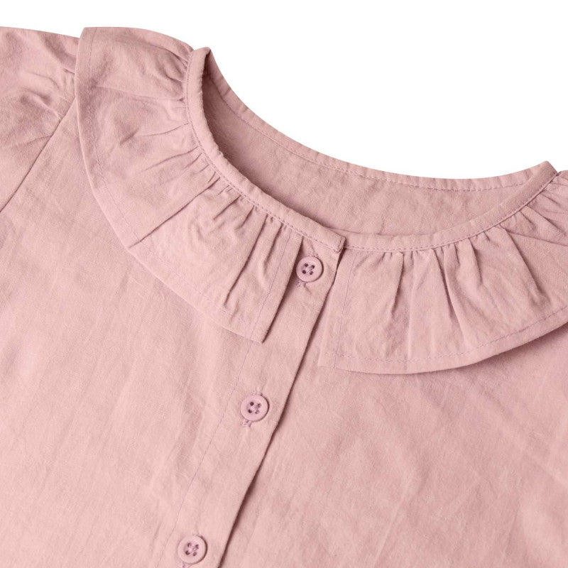 Girls Blush Pink Linen Style T-shirt & Shorts Set