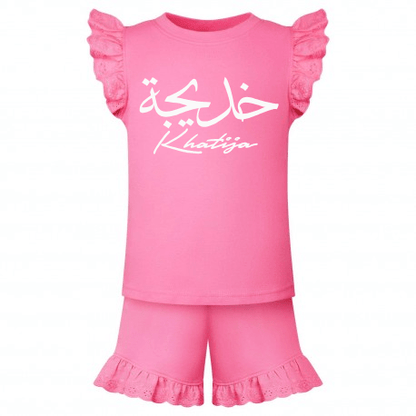 Shirts & Tops Girls Hot Pink Anglaise Set