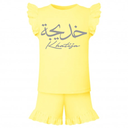 Shirts & Tops Girls Yellow Anglaise Set