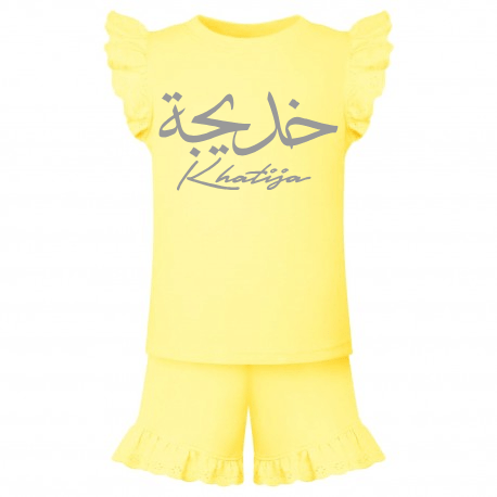 Shirts & Tops Girls Yellow Anglaise Set