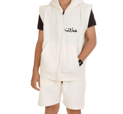 Shirts & Tops Mini Cream Gilet & Shorts Set