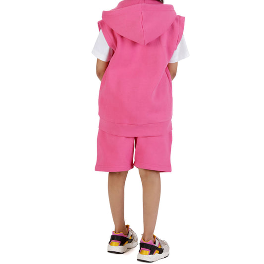 Shirts & Tops Mini Hot Pink Gilet & Shorts Set