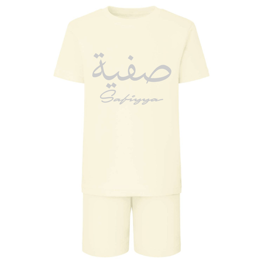Shirts & Tops Mini Light Beige T-Shirt & Shorts Set