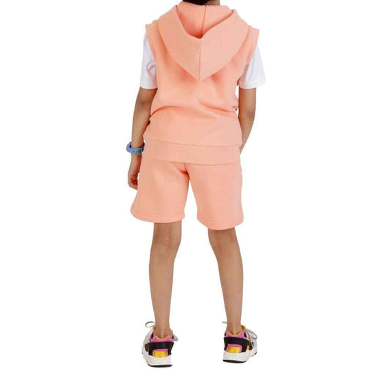 Shirts & Tops Mini Peach Gilet & Shorts Set