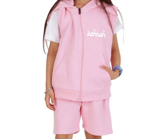 Shirts & Tops Mini Pink Gilet & Shorts Set