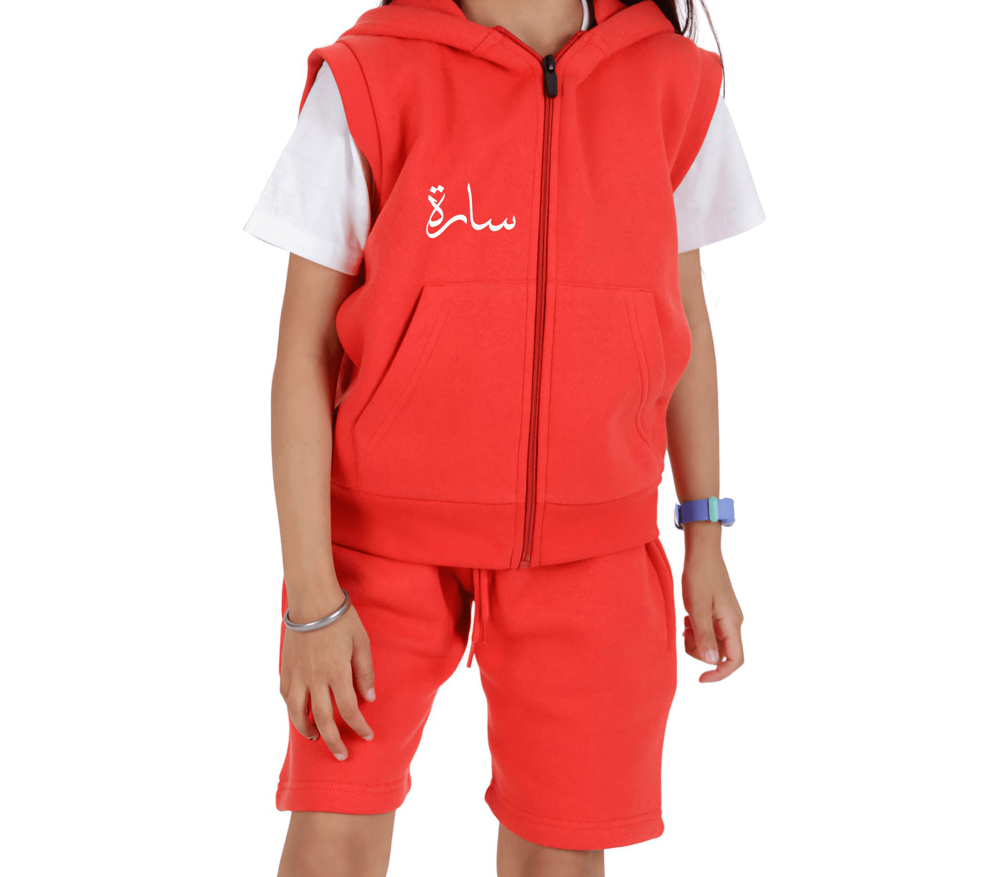 Shirts & Tops Mini Red Gilet & Shorts Set