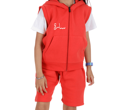 Shirts & Tops Mini Red Gilet & Shorts Set
