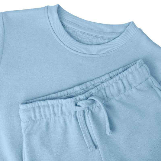 Shirts & Tops Mini Sky Blue Sweatshirt & Shorts Set