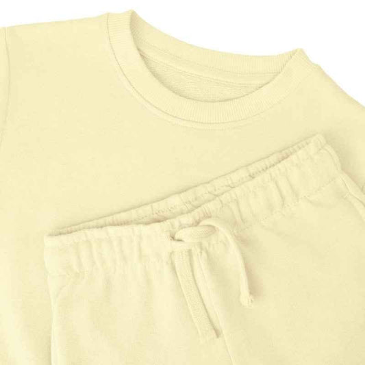 Shirts & Tops Mini Yellow Sweatshirt & Shorts Set