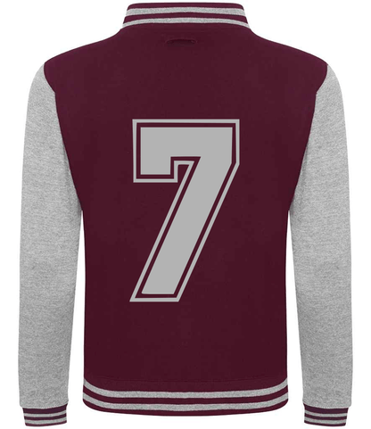 Tracksuit Burgundy & Grey Varsity Jacket