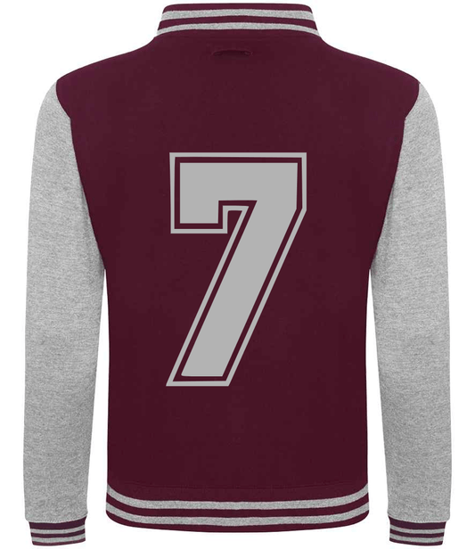 Tracksuit Burgundy & Grey Varsity Jacket