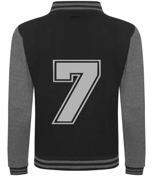 Tracksuit Dusky Black & Charcoal Grey Varsity Jacket