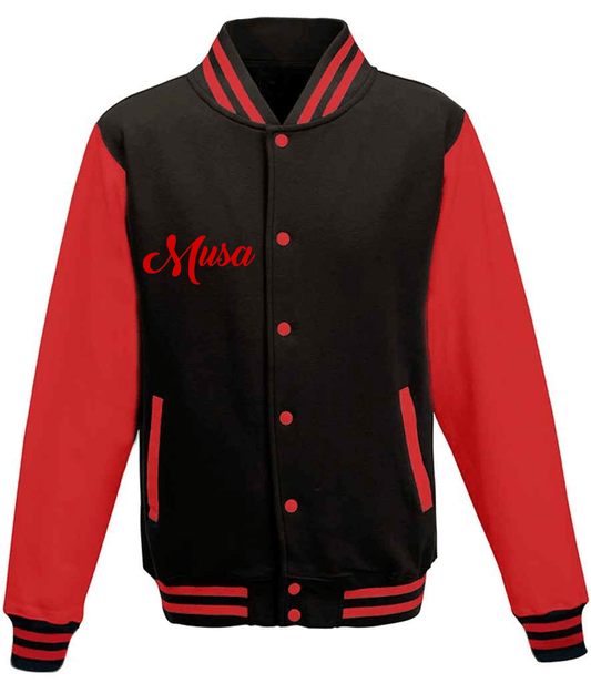 Tracksuit Dusky Black & Red Varsity Jacket