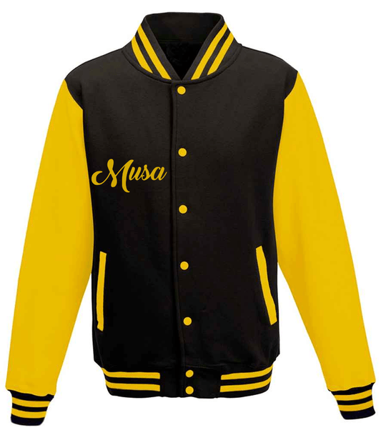 Tracksuit Dusky Black & Yellow Varsity Jacket