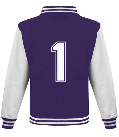 Tracksuit Purple & White Varsity Jacket