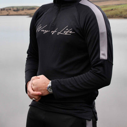 Tracksuit Onyx Black 1/4 Zip Sweatshirt
