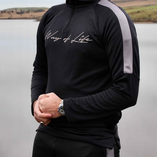 Tracksuit Onyx Black 1/4 Zip Sweatshirt
