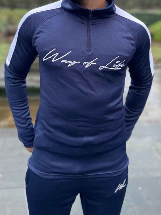 Tracksuit Royal Blue 1/4 Zip Sweatshirt